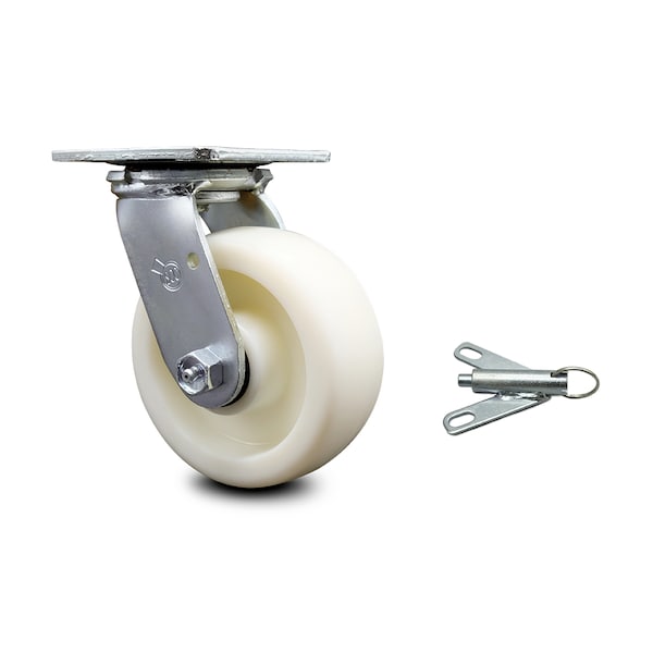 5 Inch Nylon Swivel Caster with Ball Bearing and Swivel Lock